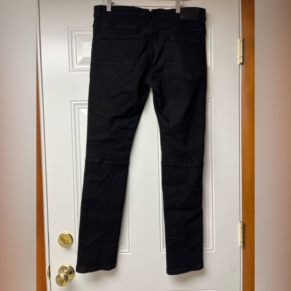 Kindred premium collection Black Distressed Ripped Skinny Jeans Denim 34X32